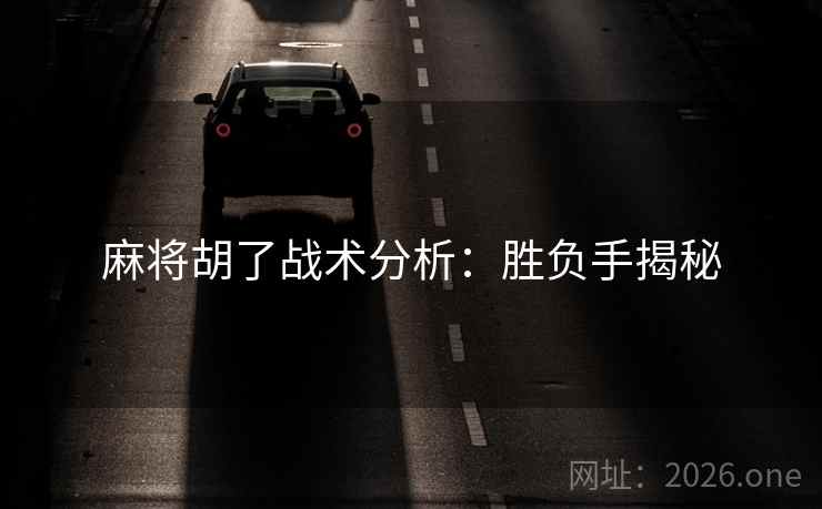 麻将胡了战术分析:胜负手揭秘 第2张 麻将胡了战术分析:胜负手揭秘 第2张