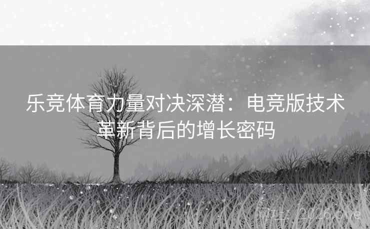 乐竞体育力量对决深潜：电竞版技术革新背后的增长密码